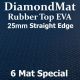 Rubber Top EVA–Straight Edge–25mm Diamond Mat–free shipping